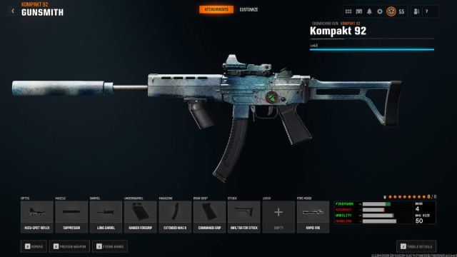 Kompakt 92 Attachmens in Black Ops 6