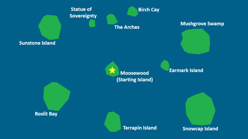 Fisch Map with all Islands and NPCs