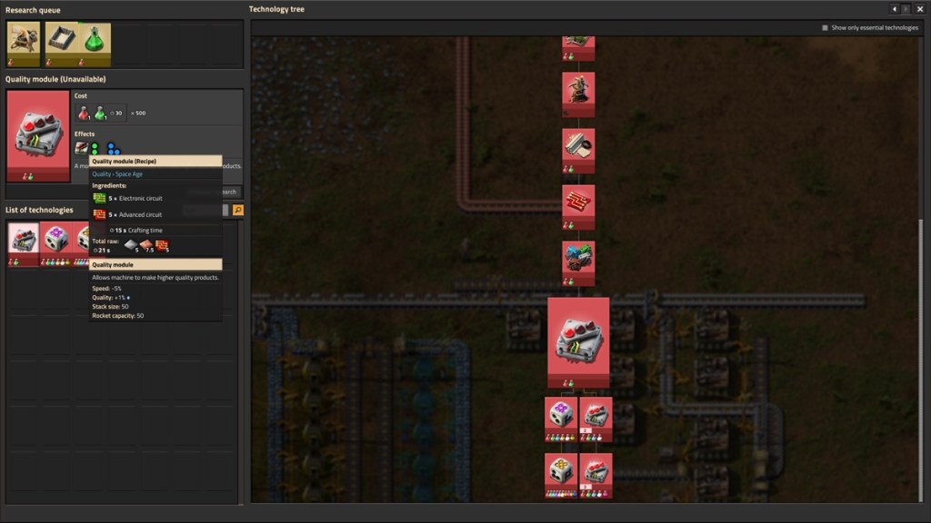 Factorio: Space Age Quality explained – How Quality works