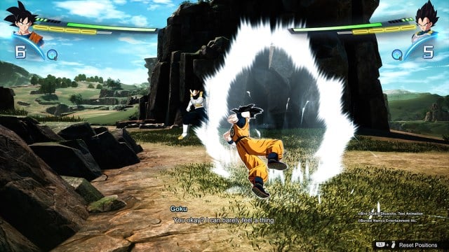 Goku counters a Revenge Counter in Dragon Ball Sparking Zero.