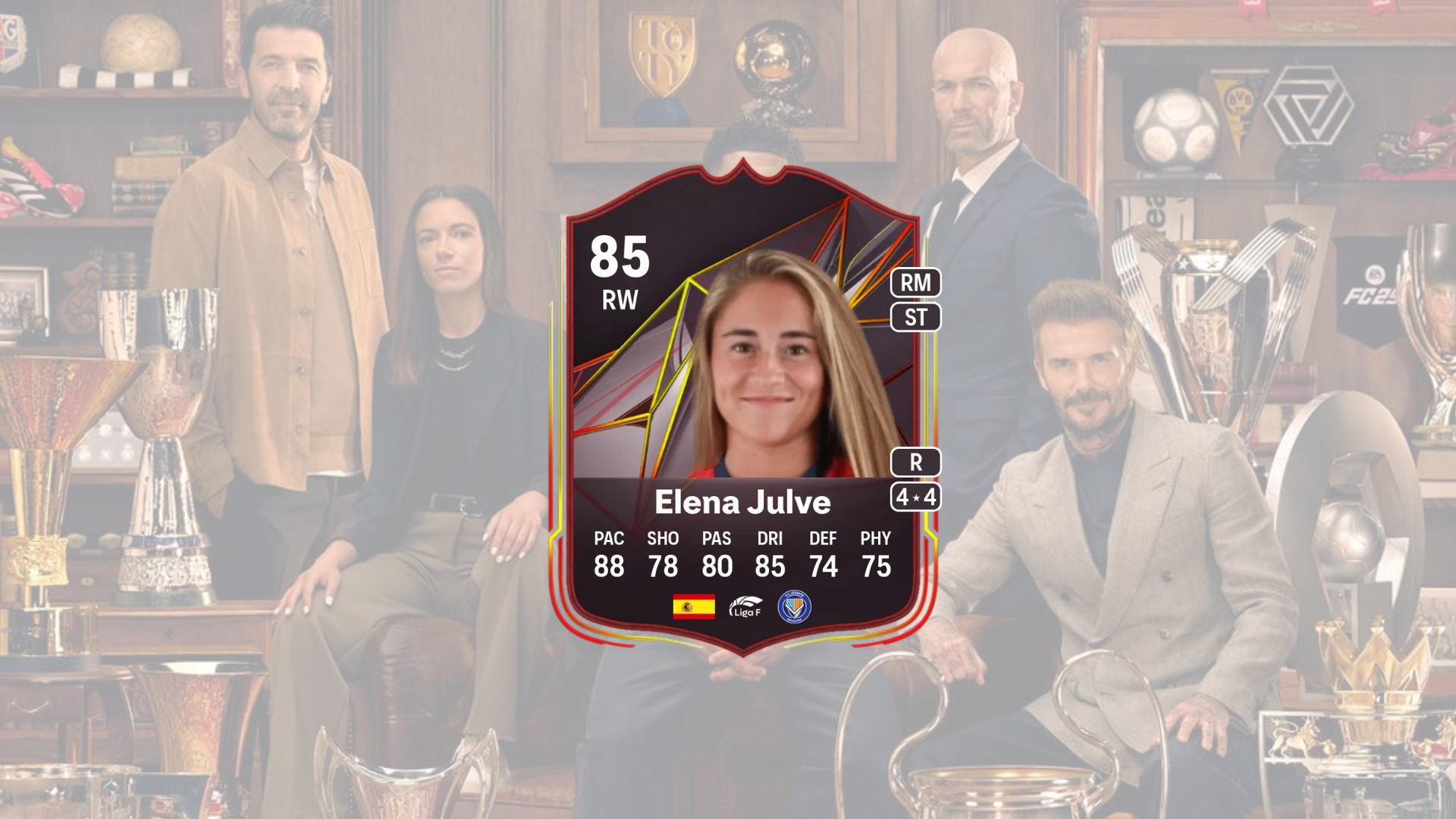 An image of Elena Julve World Tour objective card in EA FC 25