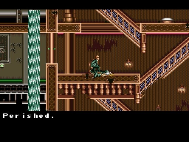 S.O.S. SNES Gameplay checking on a body.