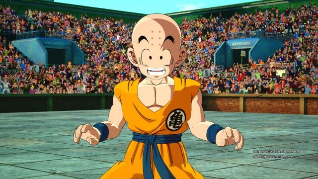 Krillin, one of the best low DP characters in Dragon Ball Sparking Zero.