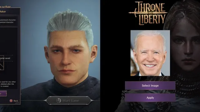 Throne and Liberty Joe Biden example from easy face maker