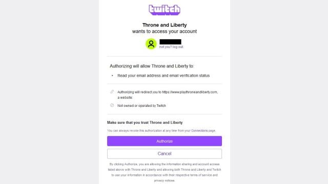 How to link twitch to Throne and Liberty