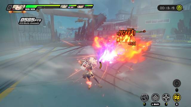 Burnice using her flamethrowers in Zenless Zone Zero