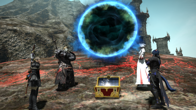 A Treasure Dungeon portal in Final Fantasy XIV