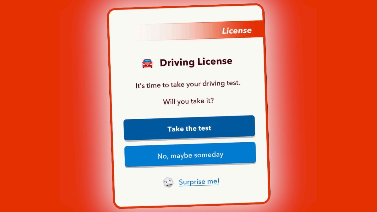 Driving test in BitLife