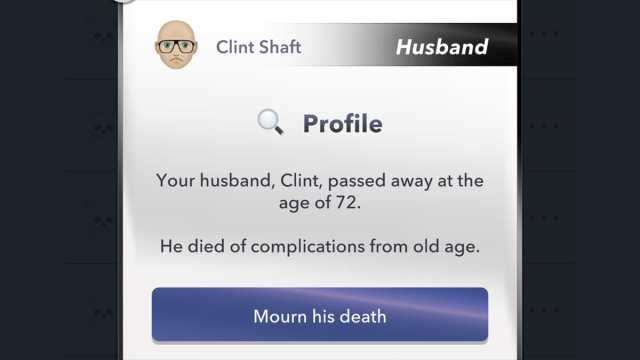 BitLife mourning husband