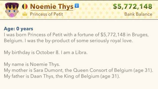 BitLife princess character