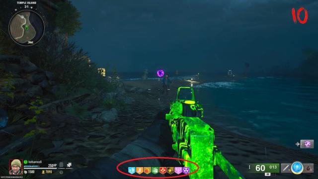 All eight perks equipped in BO6 Zombies