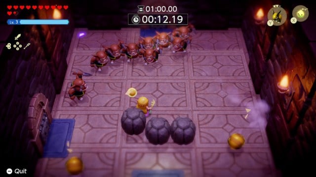 Los caramadillos son útiles durante la venganza de los Moblins en el Slumber Dojo en Zelda: Echoes of Wisdom.