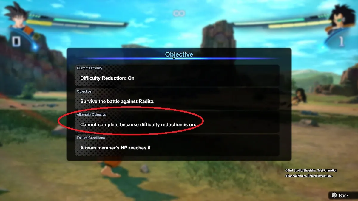 Dragon Ball Sparking Zero: How to change difficulty settings