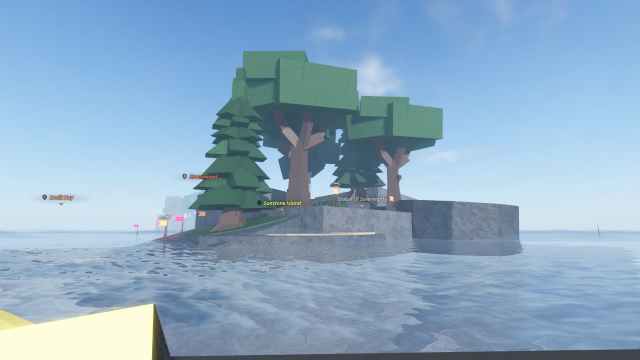 Earmark Island map location in the Fisch Roblox experience