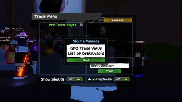 GPO Trade Value Items Tier List (Update 11) – Grand Piece Online