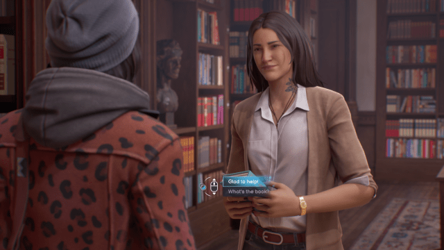 Gwen with the book in Life is Strange: Double Exposure