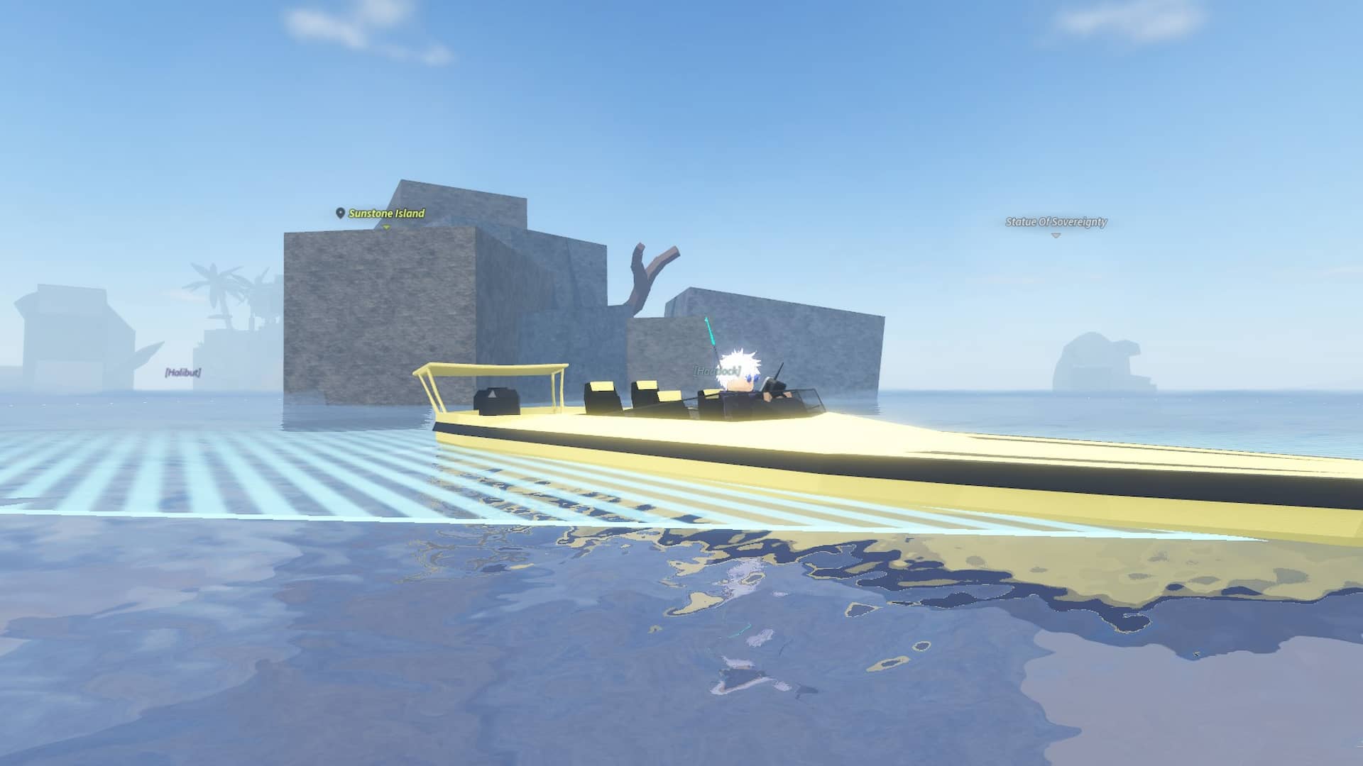 Haddock Rock map location in the Fisch Roblox experience