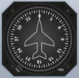 Heading Indicator in the BitLife pilot test