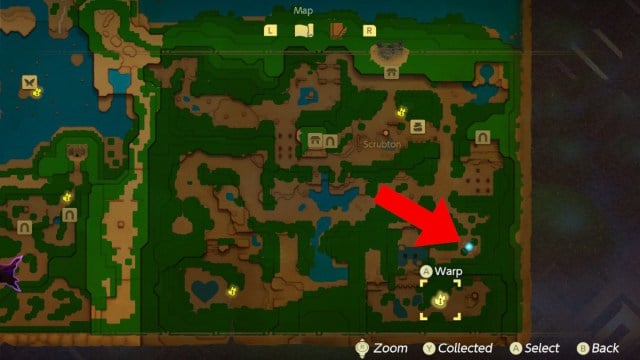 The location for the Mobbing Mothulas quest in Zelda: Echoes of Wisdom