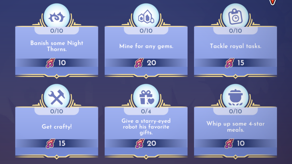 All The Night Show Star Path rewards in Disney Dreamlight Valley