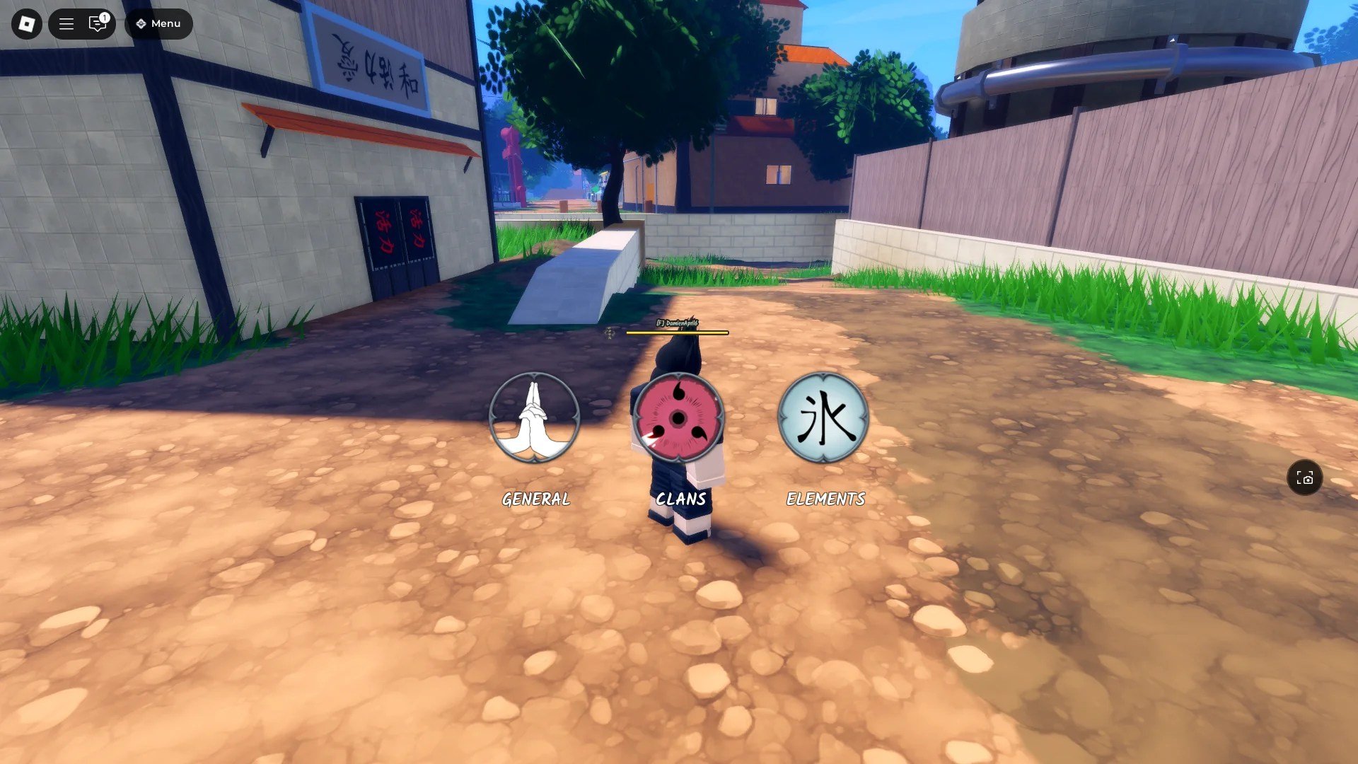 Preview of the Skill Tree menu in Ninja Time Roblox experience