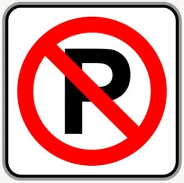 No Parking road sign in the BitLife driving test