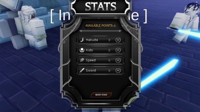 Stats menu in Paradox Roblox