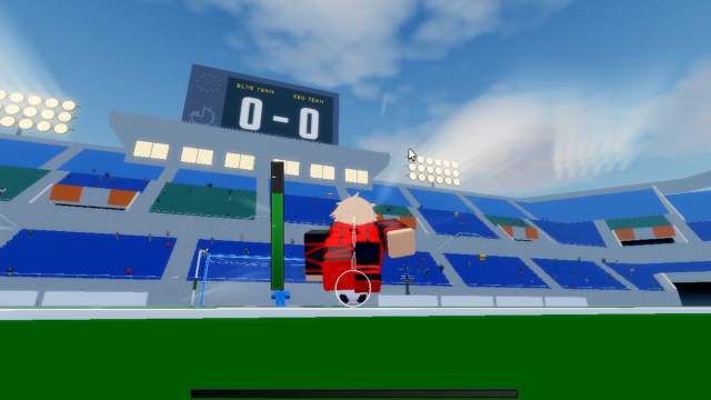 Player shooting a ball in Vision Roblox experience