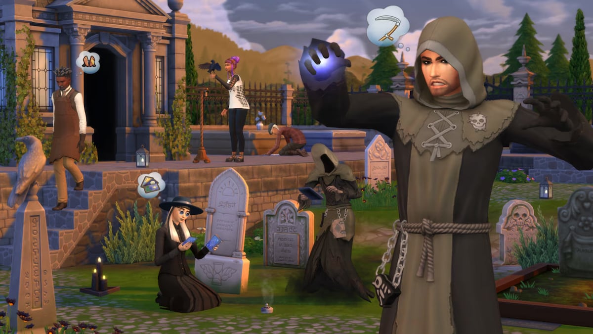 Sims 4 Life and Death EP trailer unveils funerals, tarot cards, and new Grim Reaper job