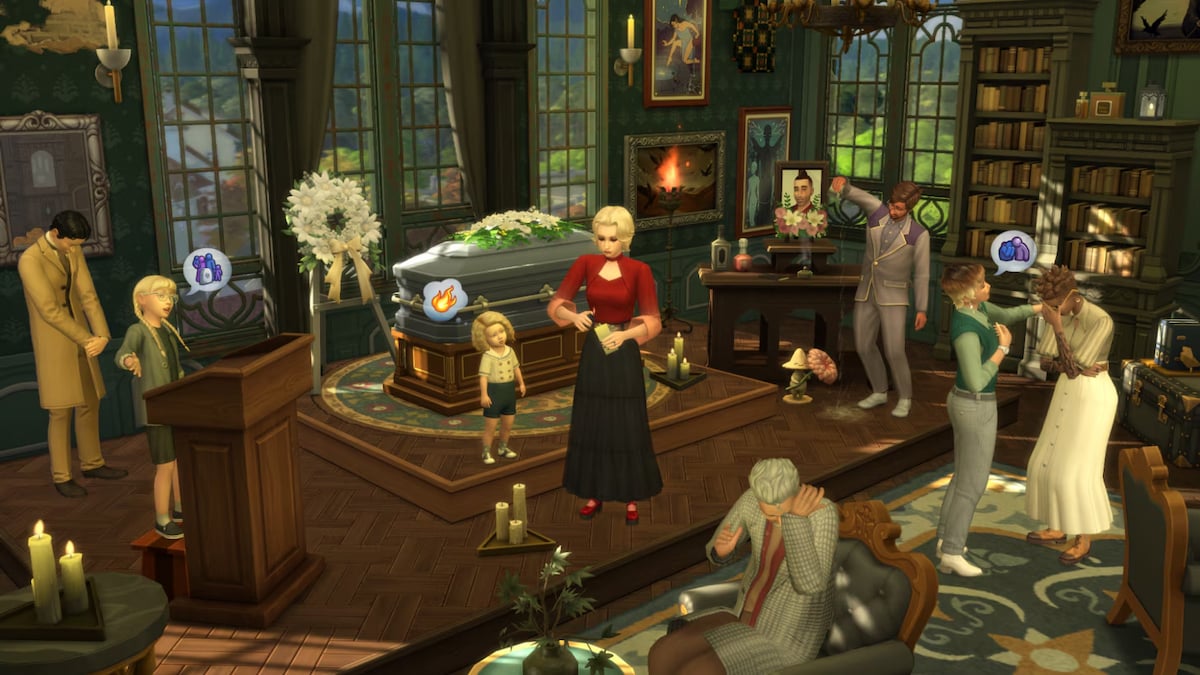 Sims 4 Life and Death EP trailer unveils funerals, tarot cards, and new Grim Reaper job