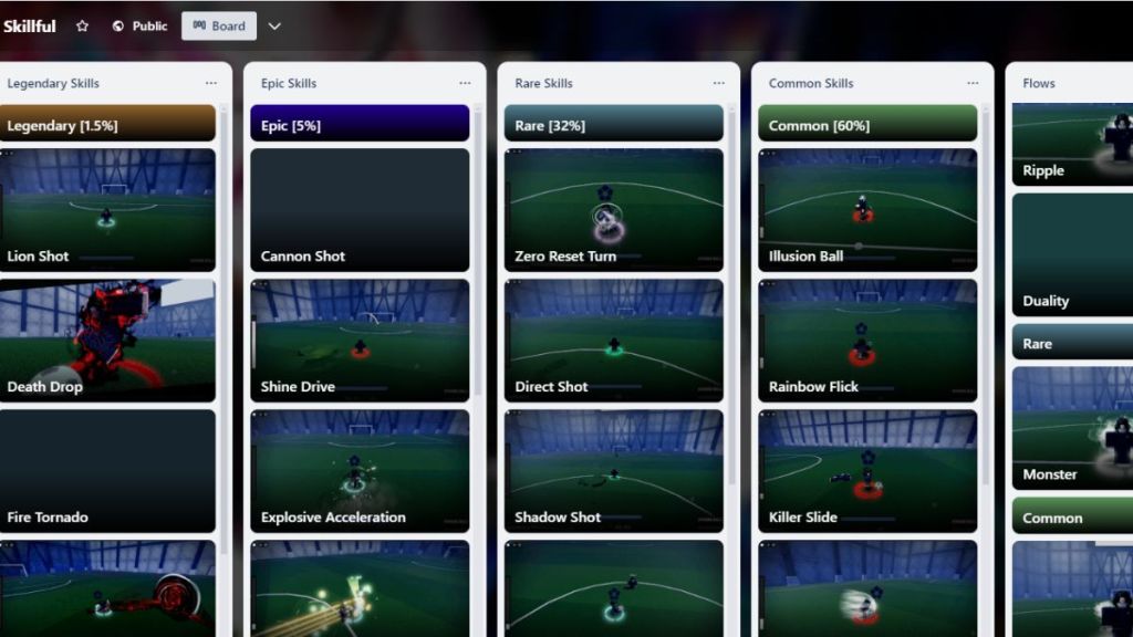 Официальная доска Skillful Trello – Roblox