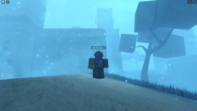 Snow covered Dream World in Sorcery Roblox