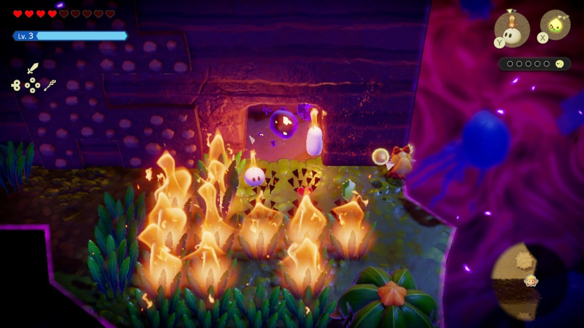 Fire can be used to get through Spider Webs in Zelda: Echoes of Wisdom