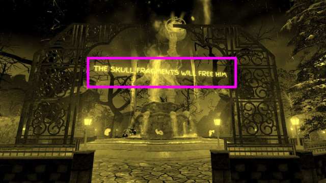 The Headless Horseman statue message