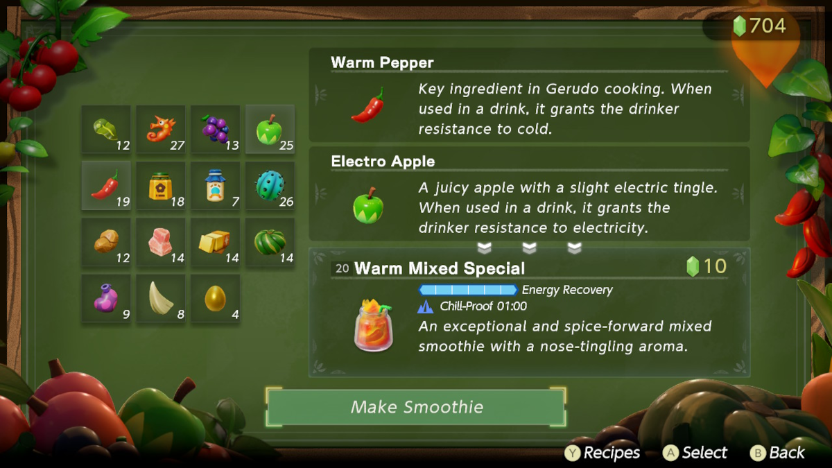 How to make a Warm Mixed Special Smoothie in Zelda: Echoes of Wisdom 