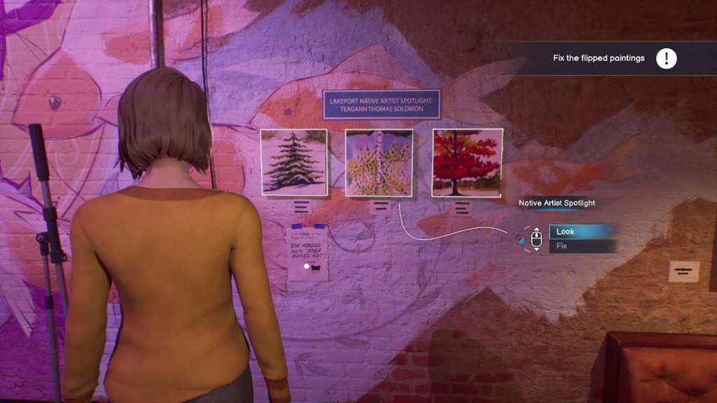 Todas las pinturas que deben arreglarse en la Tortuga en el Capítulo 1 de Life is Strange: Double Exposure