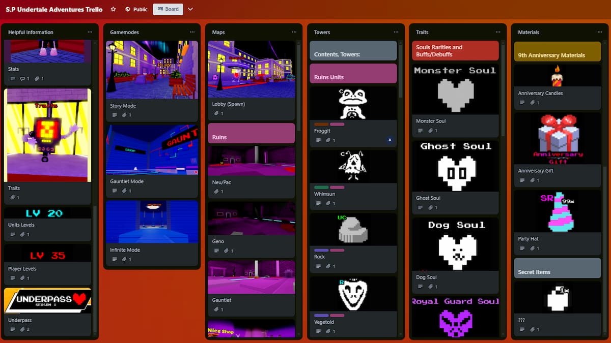 Enlaces de Trello, Discord y Wiki de Undertale Adventures [OFICIAL]