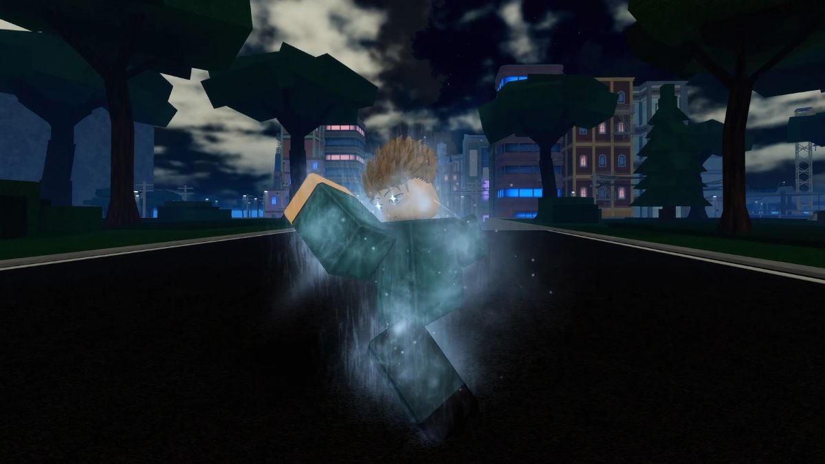 Player using an ability in Unusual Roblox experience