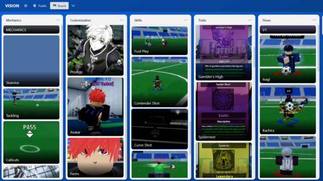 Roblox Vision Trello board overview