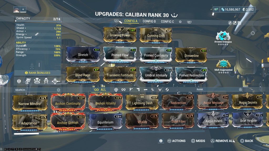 The best Caliban build in Warframe