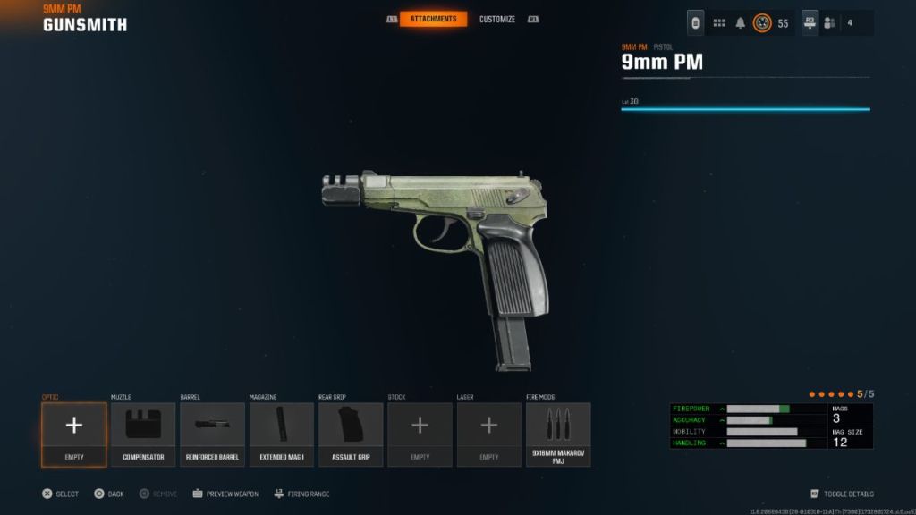 Best 9mm PM pistol loadout