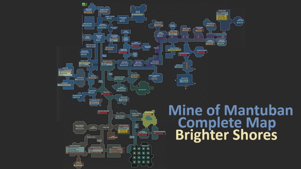 Complete Brighter Shores Mine of Mantuban Map