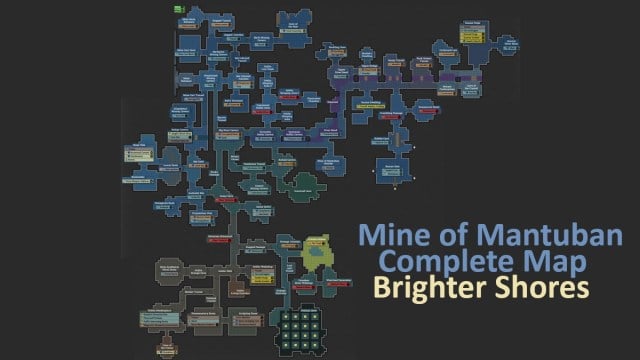 Brighter Shores Mine of Mantuban Map and Key Locations