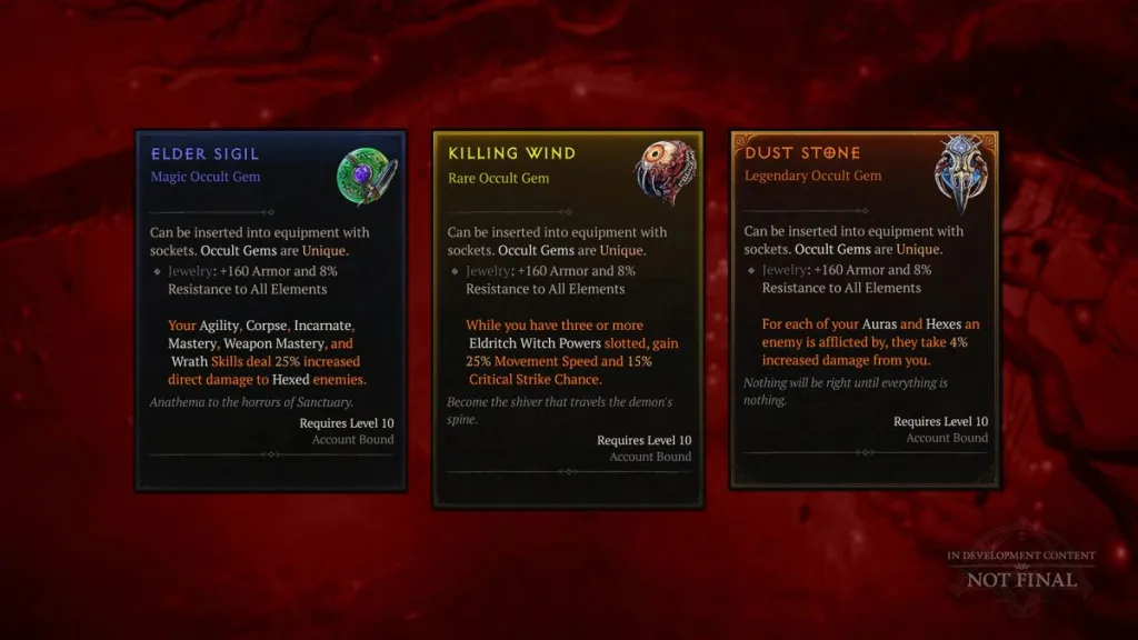 New Occult Gems coming to Diablo 4 Season 7