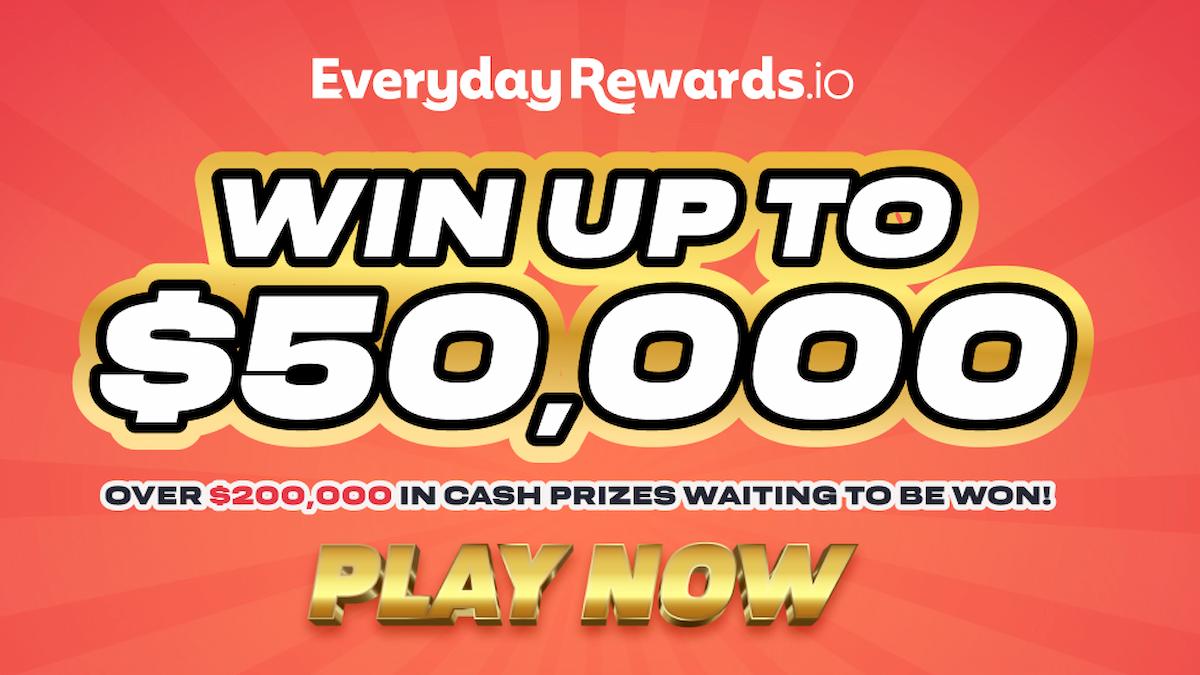 Tenga la oportunidad de ganar $50,000 al instante con el sorteo del juego Scratchie de EverydayRewards.io