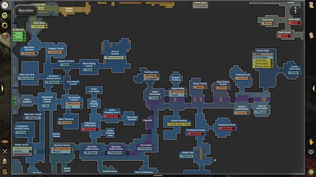 Complete Brighter Shores Mine of Mantuban Map