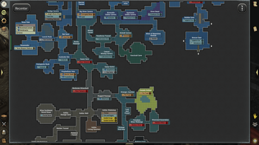 Complete Brighter Shores Mine of Mantuban Map