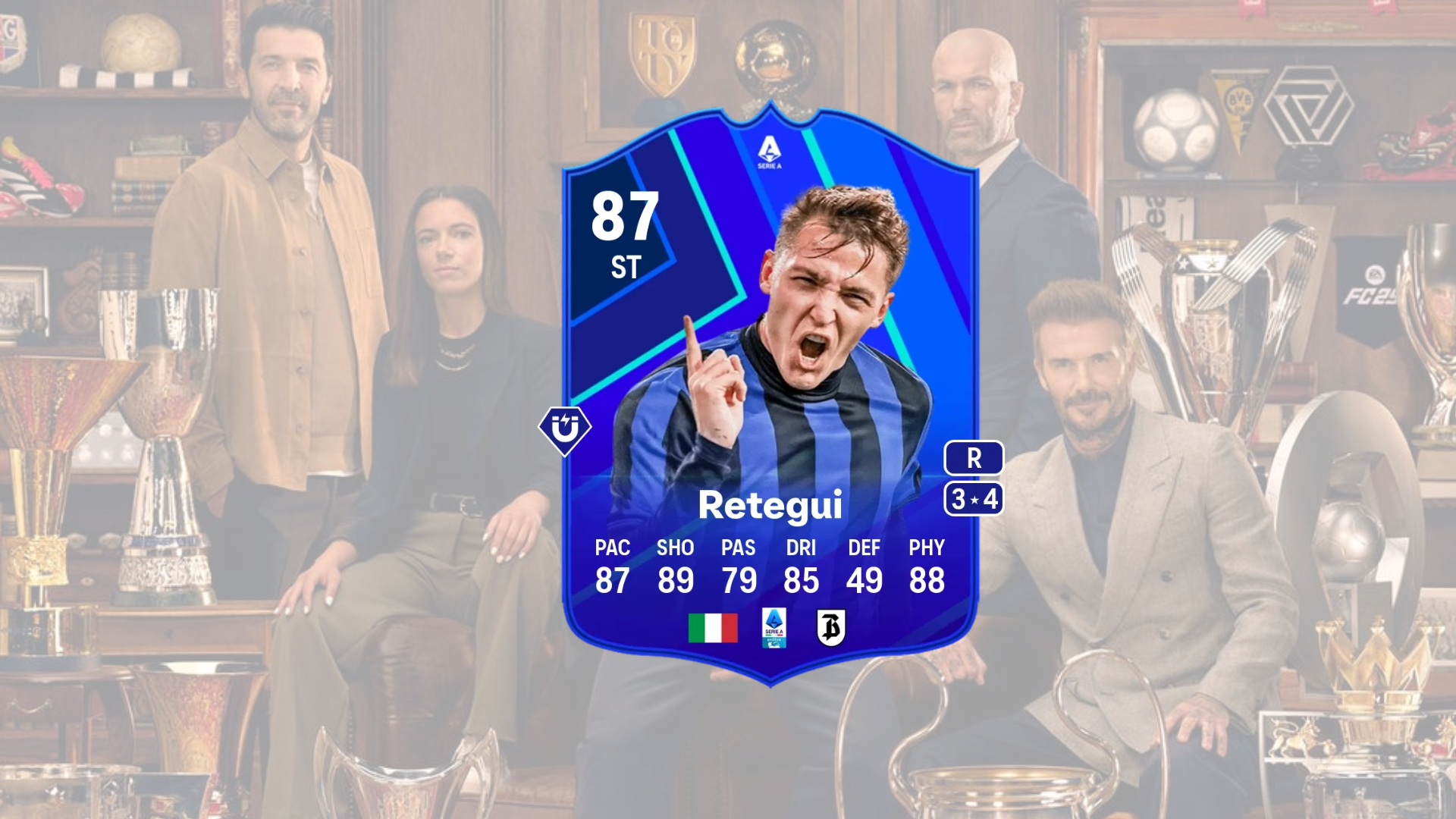 An image of Mario Retegui Serie A POTM SBC solutions in EA FC 25