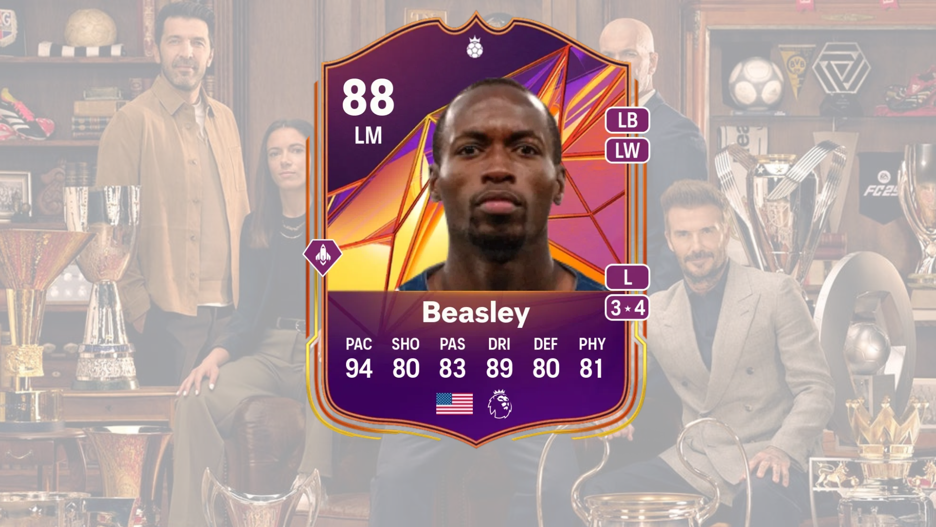 An image of DaMarcus Beasley Track Stars Hero SBC solutions in EA FC 25