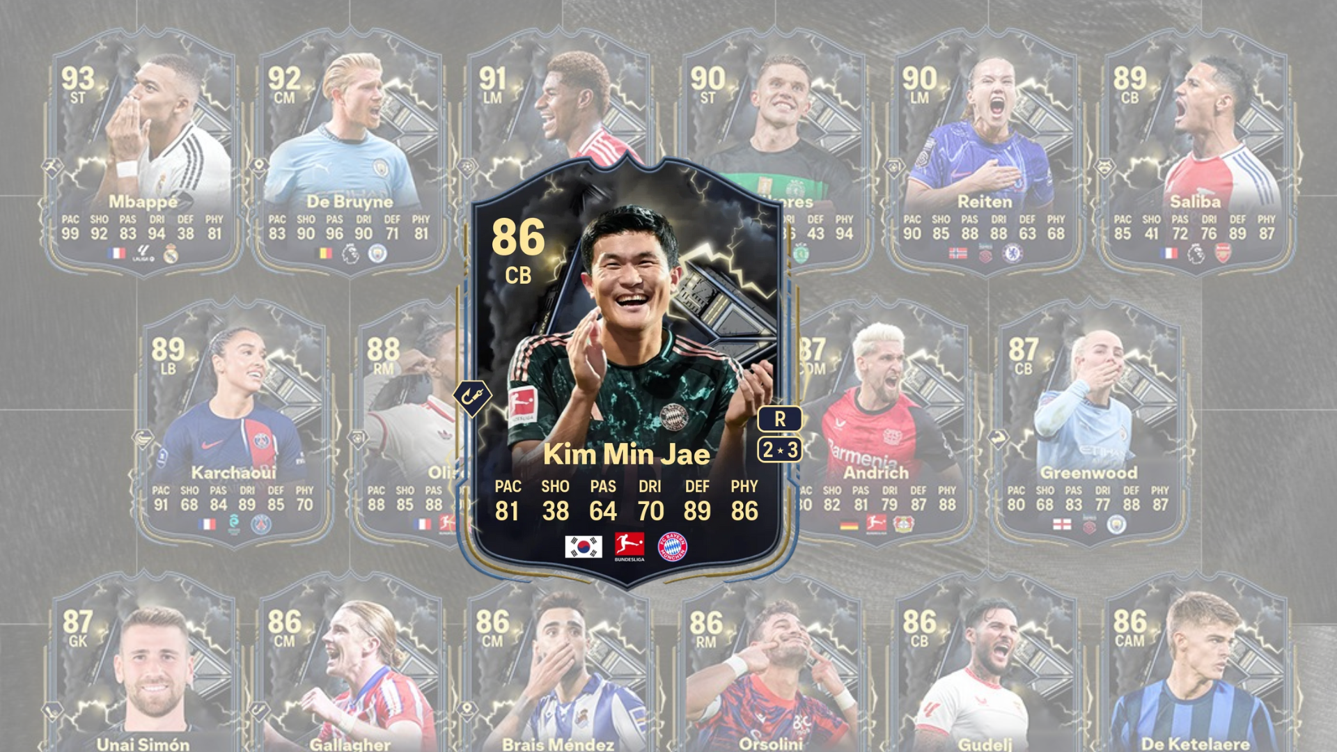 An image of Kim Min Jae Thunderstruck objective in EA FC 25